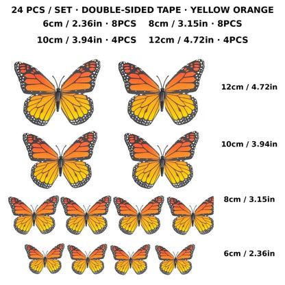 🦋3D Monarch Butterfly Wall Decal Hanging Decor