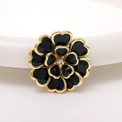 Luxury Crystal Floral Button Covers for Women Blouses