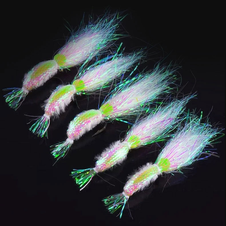 🌙 Catch More After Dark! 🎣 Luminous Ice Silk Shrimp Lures  (5 Pcs)🦐 Realistic Glow Bait for Saltwater Fishing 🌊
