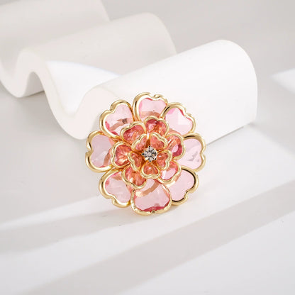 Luxury Crystal Floral Button Covers for Women Blouses