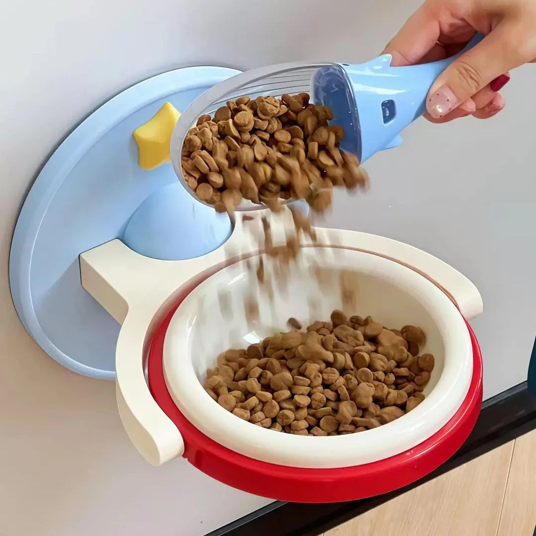 🔥2-in-1 Wall Mounted & Elevated Cat Bowl
