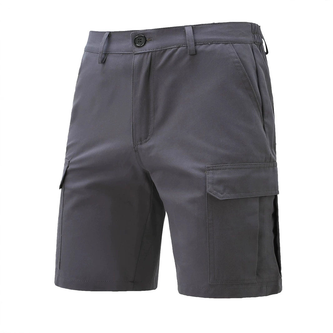 Mens 3-Pack Super Stretch Cargo Shorts with Zipper Pockets