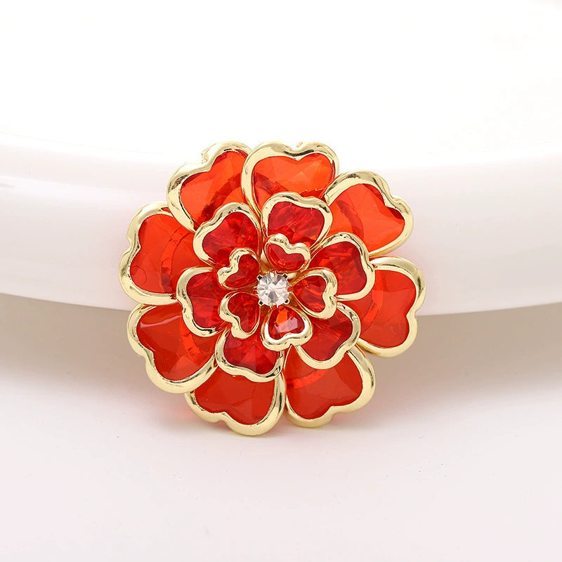 Luxury Crystal Floral Button Covers for Women Blouses