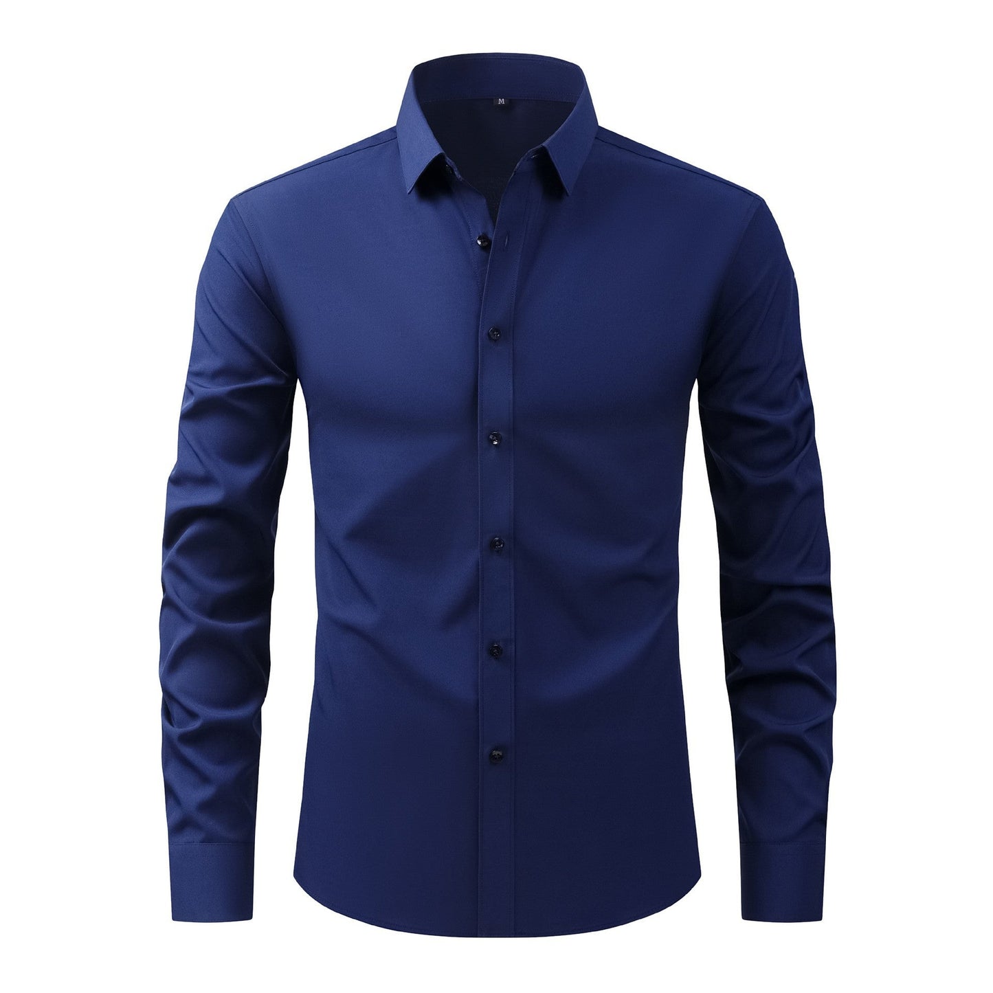 💪 Men's Stretch Slim Fit Short Sleeve Shirt – Button-Down Casual Style