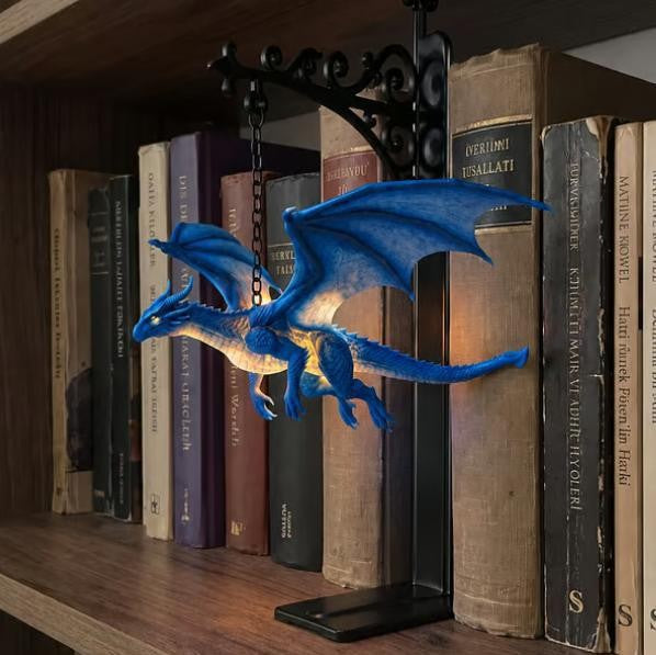 🐉Magical Floating Dragon Bookshelf Lamp
