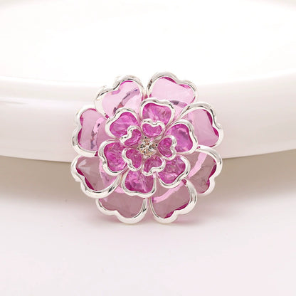 Luxury Crystal Floral Button Covers for Women Blouses