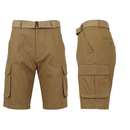 Mens 3-Pack Super Stretch Cargo Shorts with Zipper Pockets