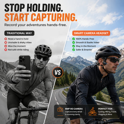 AI Camera Headset – Hands-Free POV Recording & Live Translation📸