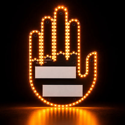 LED Gesture Lighting - Luminous 4-in-1 Decorative Car Sign Finger Light with Remote Control