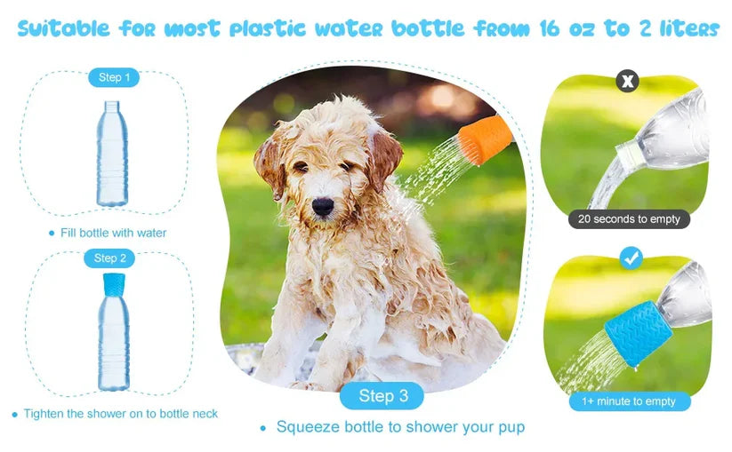 Portable Silicone Pet Shower Head Set (3 PCS)