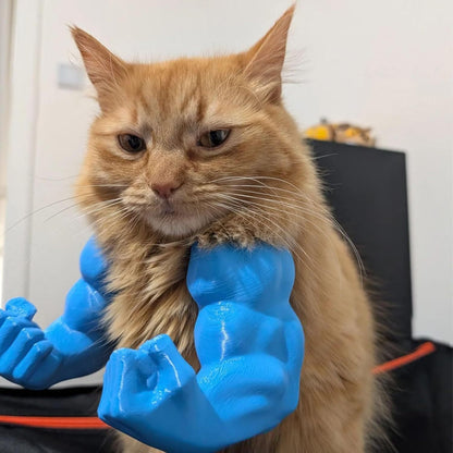 Funny Cat Muscle Arms Costume | Hilarious Pet Photo Prop