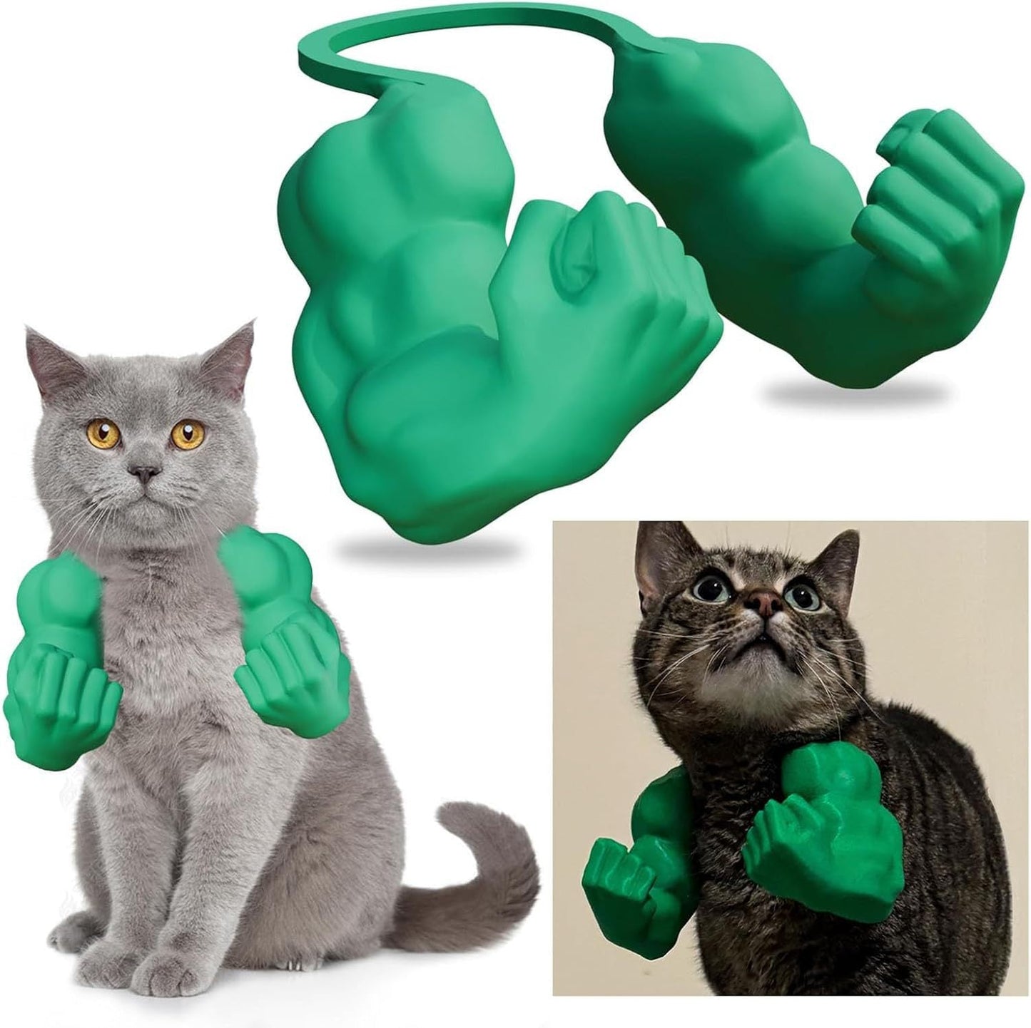 Funny Cat Muscle Arms Costume | Hilarious Pet Photo Prop