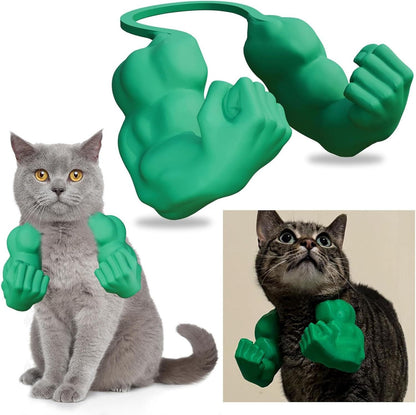 Funny Cat Muscle Arms Costume | Hilarious Pet Photo Prop