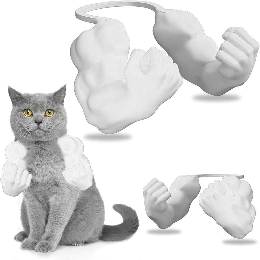 Funny Cat Muscle Arms Costume | Hilarious Pet Photo Prop