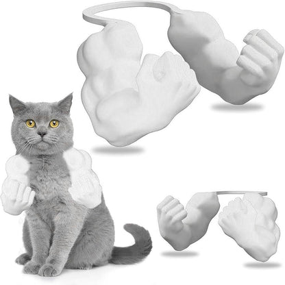Funny Cat Muscle Arms Costume | Hilarious Pet Photo Prop