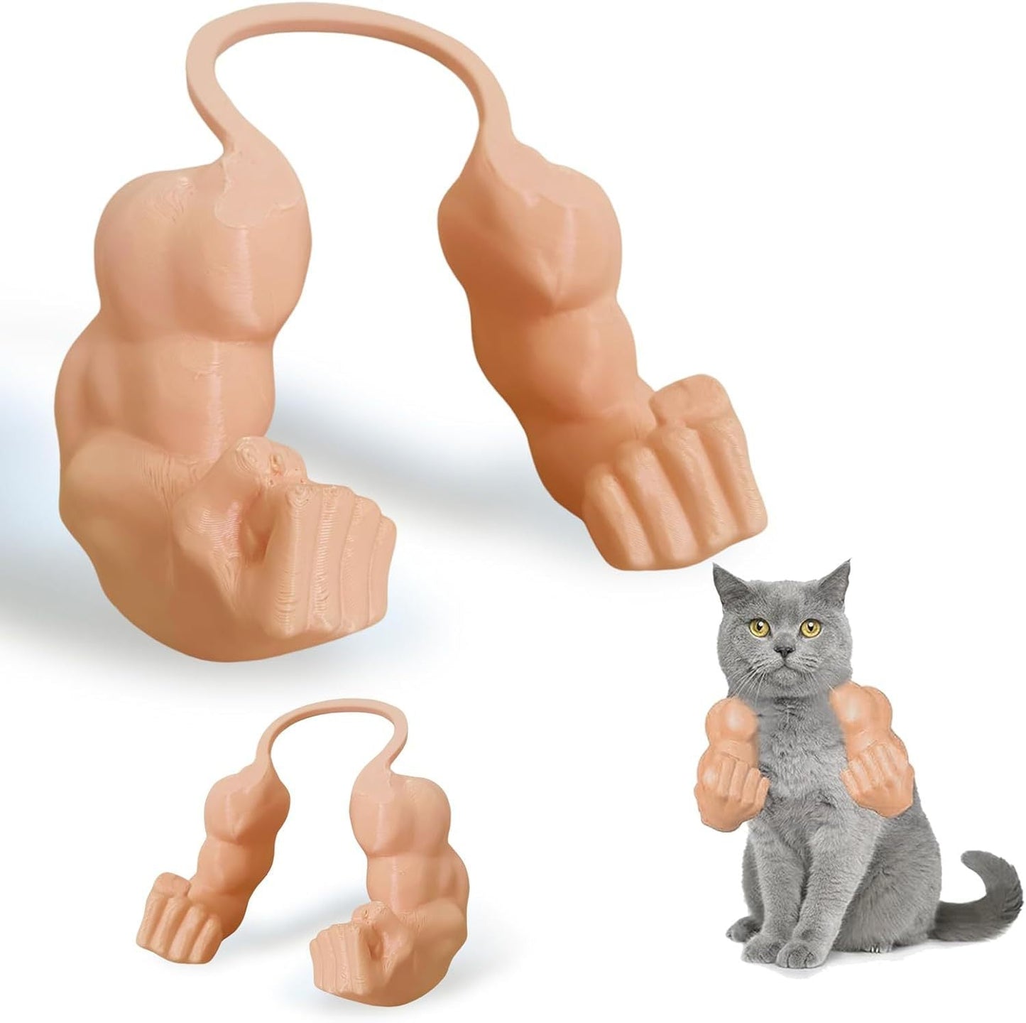 Funny Cat Muscle Arms Costume | Hilarious Pet Photo Prop