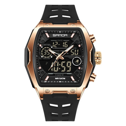 Men's Fashion Quartz Digital Watch - Sporty & Luminous