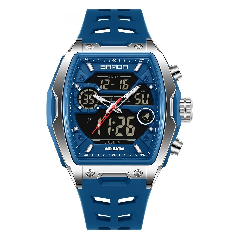 Men's Fashion Quartz Digital Watch - Sporty & Luminous