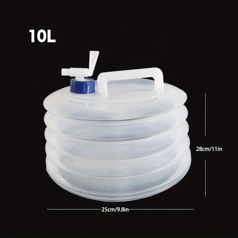 Water Bucket with Faucet Lightweight Foldable Water Bucket Reusable Camping Equipment for Outdoor, Trip