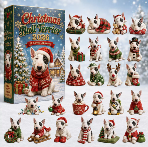 🎄Last Day 49% OFF –✨Everyday Bull Terrier Advent Calendar 2026 - 24-Day Festive Countdown
