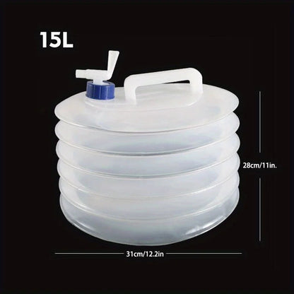 Water Bucket with Faucet Lightweight Foldable Water Bucket Reusable Camping Equipment for Outdoor, Trip