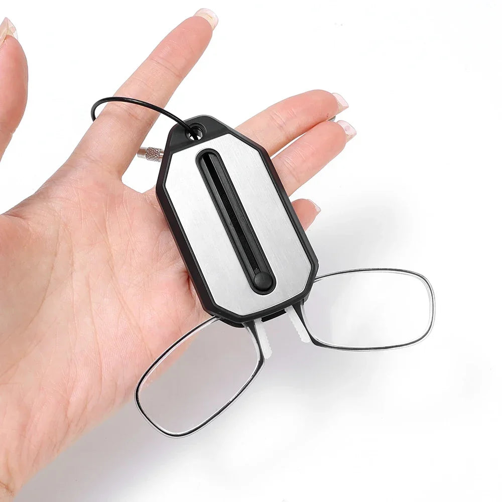 Nose Clip Reading Glasses Men Women Portable Hyperopia Glasses