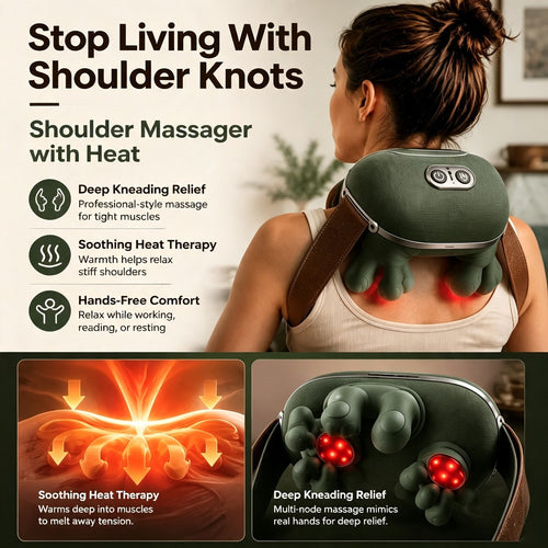 Real Hand Kneading Neck and Shoulder Massager