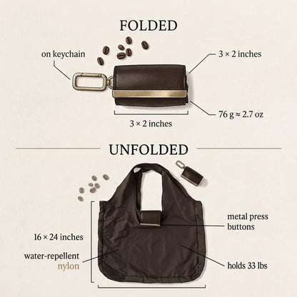 Foldable Keychain Storage Tote Bag for Women