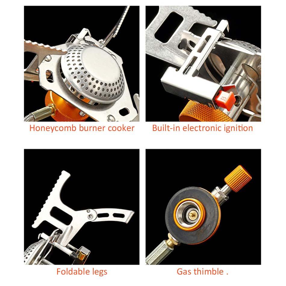 3700W Portable Camping Gas Stove with Piezo Ignition