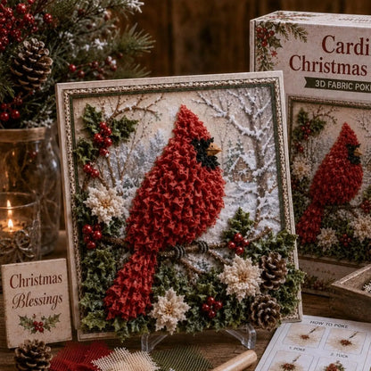 3D Christmas Fabric Poke Art Kit-Creative Christmas Decoration Gift for Adults
