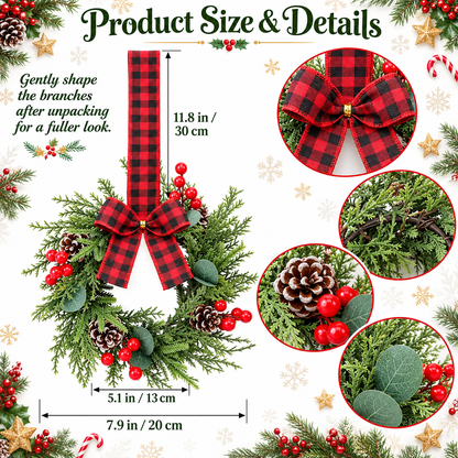 Christmas Mini Artificial Cabinet Wreaths — Maximum Holiday Magic