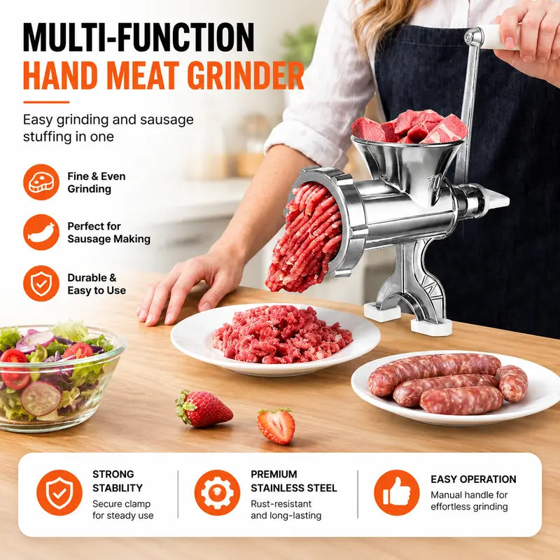 🎉 2026 Sale — Over 23,000 Sold! 💞 Home Hand Crank Meat Grinder and Sausage Stuffer – Homemade Goodness Made Easy 🌸