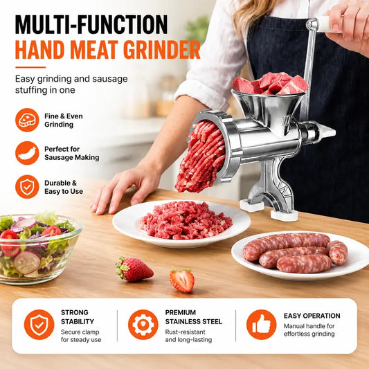 🎉 2026 Sale — Over 23,000 Sold! 💞 Home Hand Crank Meat Grinder and Sausage Stuffer – Homemade Goodness Made Easy 🌸