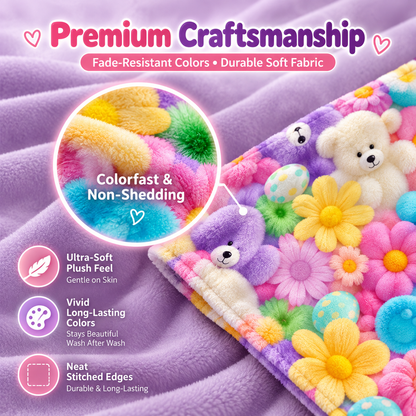 Cute Plush 3D Throw Blanket