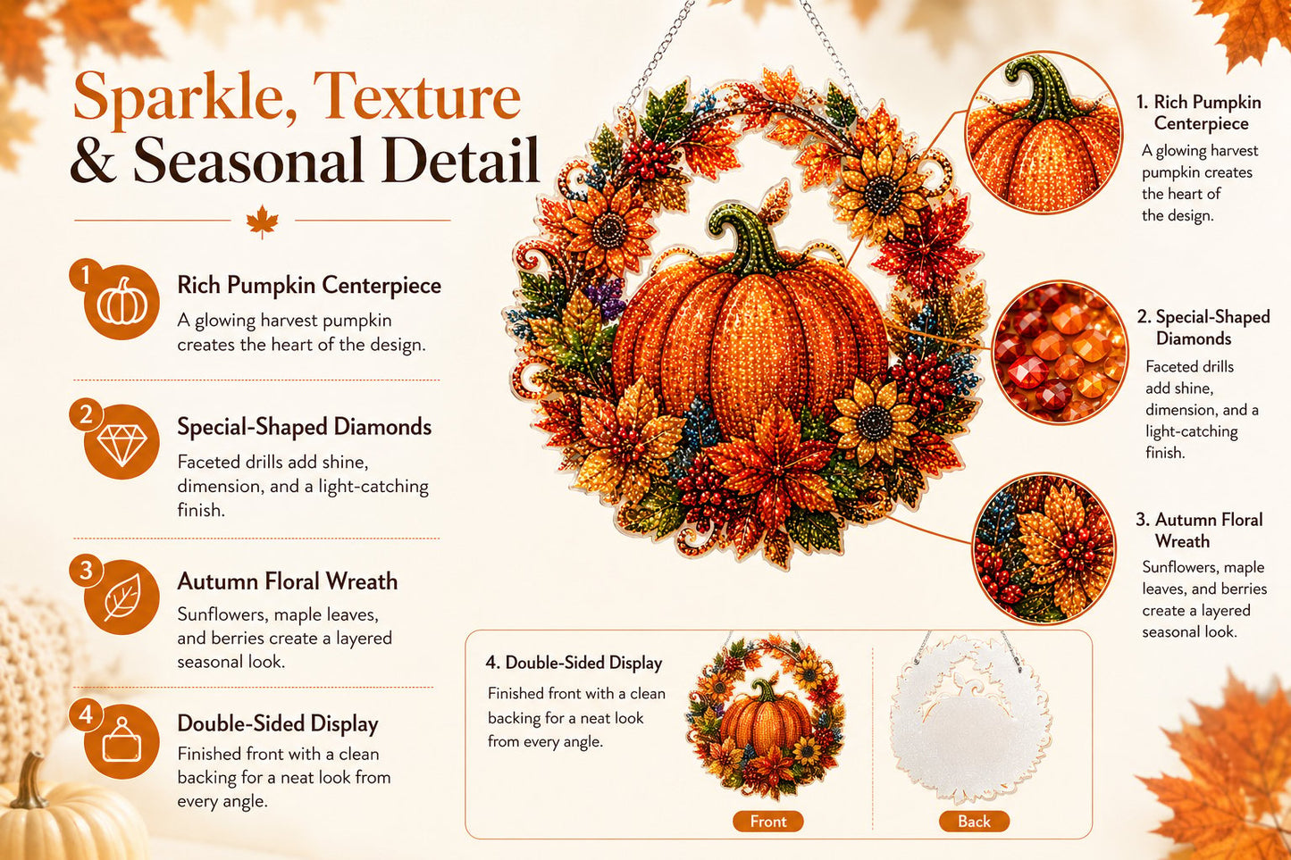 ✨ Seasonal Diamond Art Hanging Ornament Collection |DIY Holiday Craft Kit