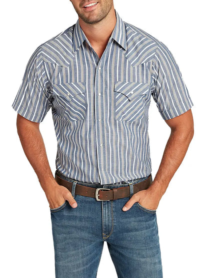 Men's Ely Cattleman Stripe Western Snap Shirt