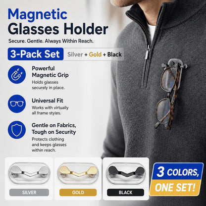 ✨ Powerful Magnetic Grip — Glasses Holder That Stays Securely in Place
