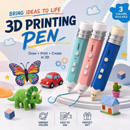 🖍️ 3D Paint Pen: Ergonomic Design, Smooth Drawing, Perfect DIY Gift for Kids