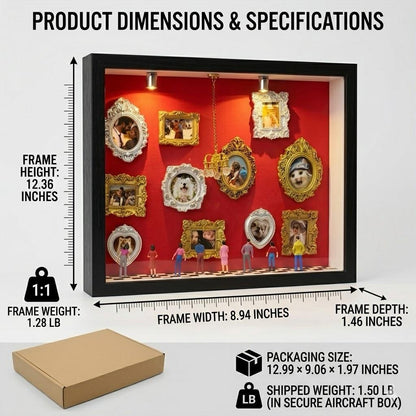 🖼️ Personalized DIY Mini Museum Shadow Box | 3D Photo Display Frame |  💝 Heartfelt Gift for Family & Friends