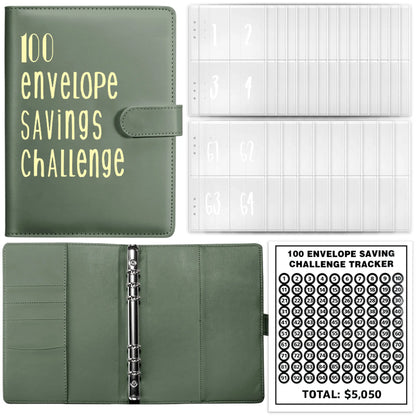 100 Envelopes Money Saving Challenge A5 Binder Pink