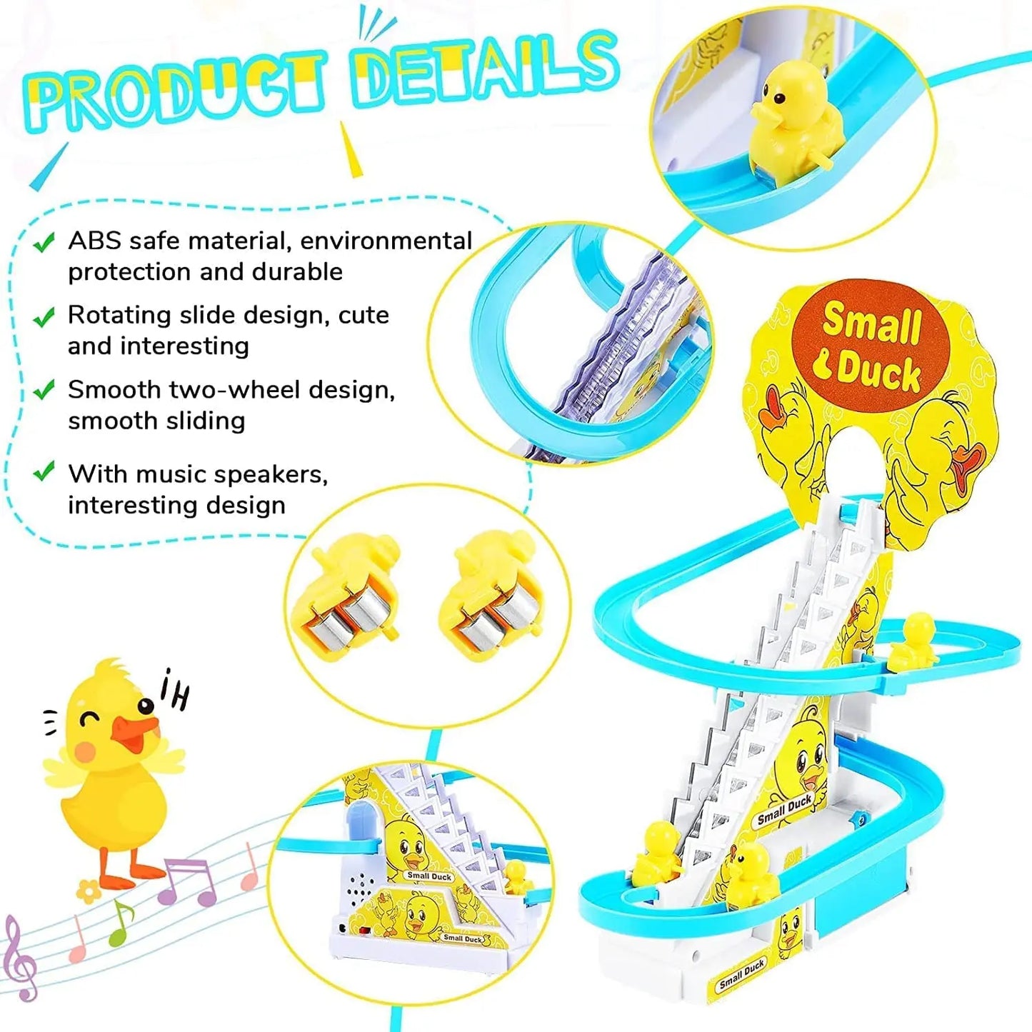Small Ducks Climbing Toys - Electric Llittle Duck Climbing Stairs Toy