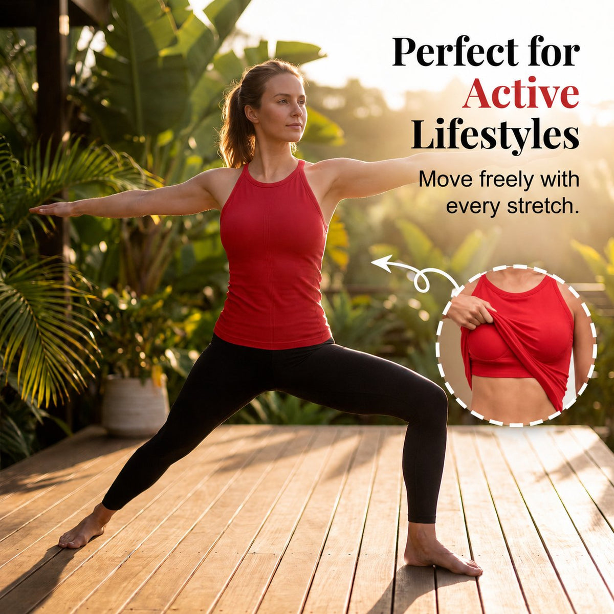🏆Hot Sale⚡Vibrant Racerback Sports Cami Top