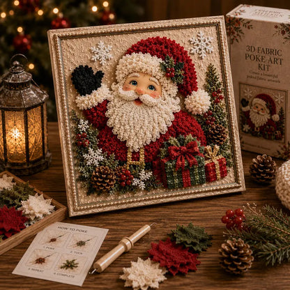 3D Christmas Fabric Poke Art Kit-Creative Christmas Decoration Gift for Adults