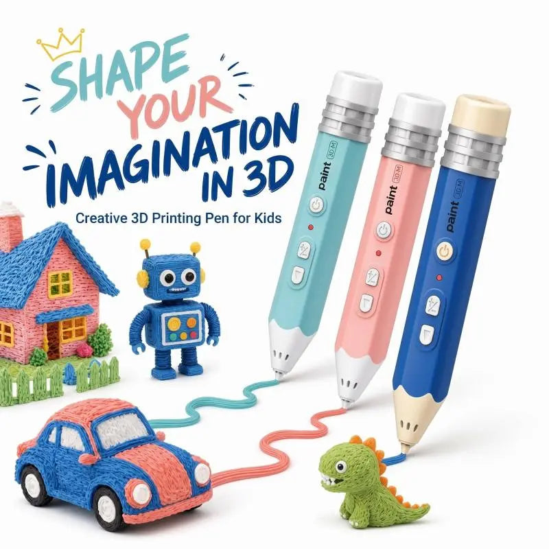🖍️ 3D Paint Pen: Ergonomic Design, Smooth Drawing, Perfect DIY Gift for Kids