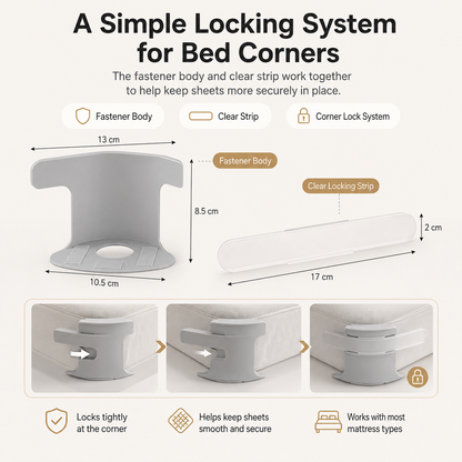 🛏️Bed Sheet Corner Fastener | 4-Piece Set for Smoother, Tidier Beds