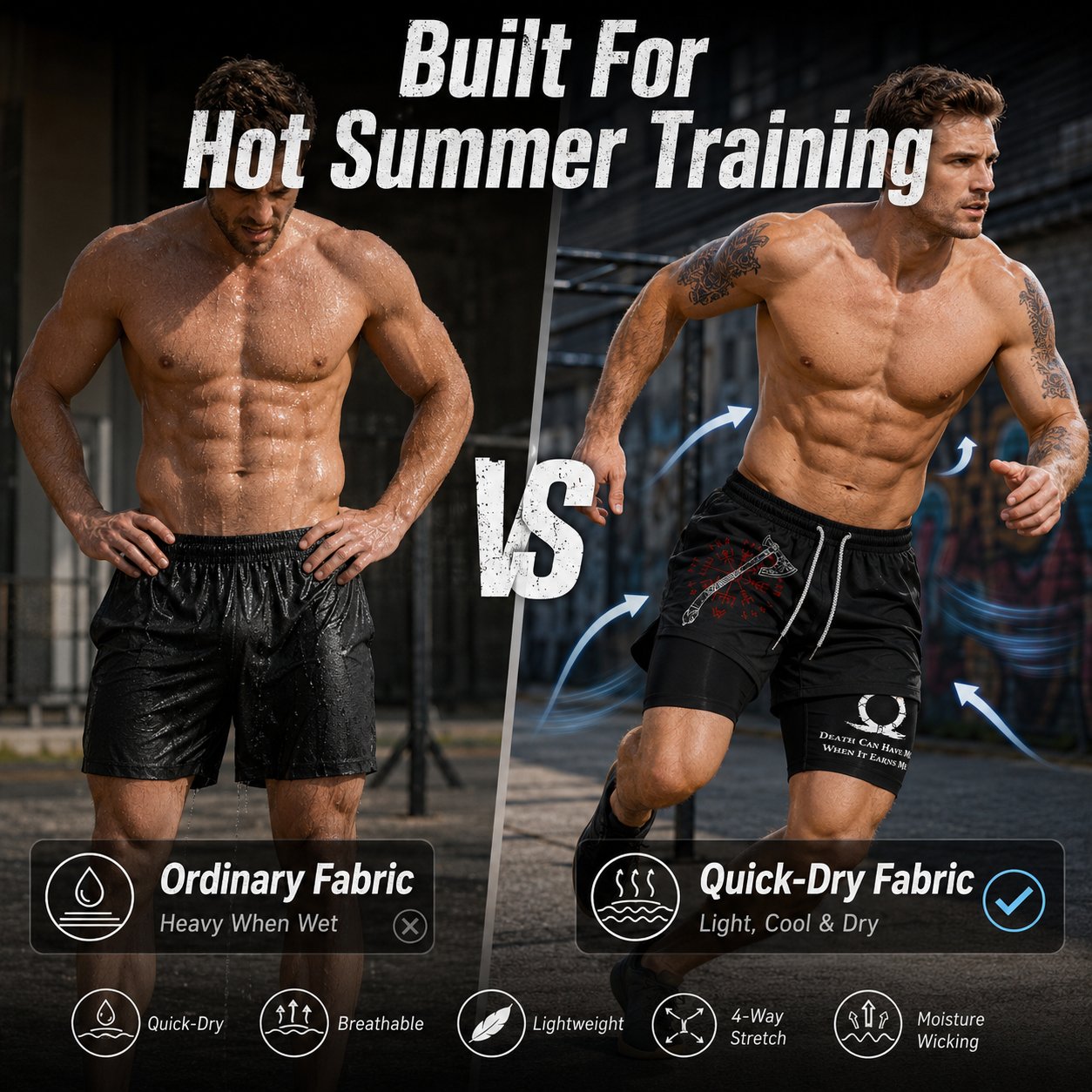 🏃‍♂️ 2-in-1 Anti-Chafe Athletic Shorts - Silky-Soft Inner Liner Gym Shorts 🌴