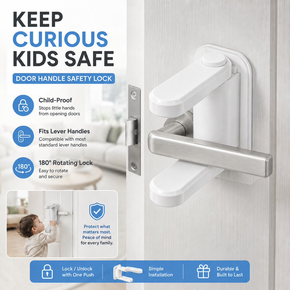 Doors Handles Kids Safety Lock Handles