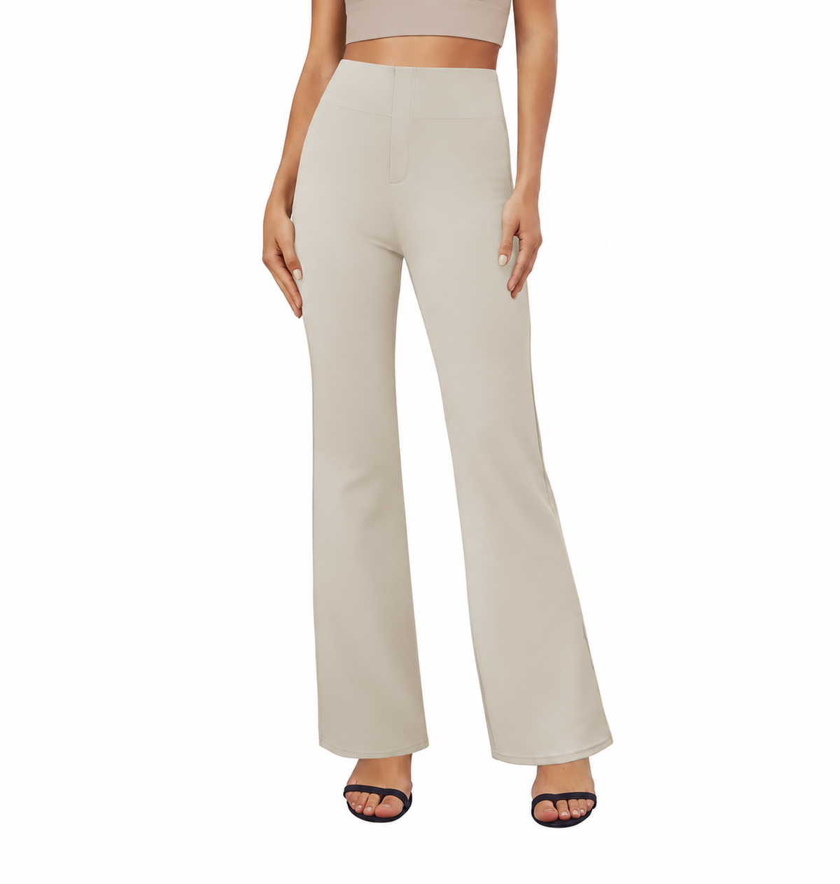 👖2026 Flex High-Waisted Elastic Yoga Pants for Women, featuring back pockets