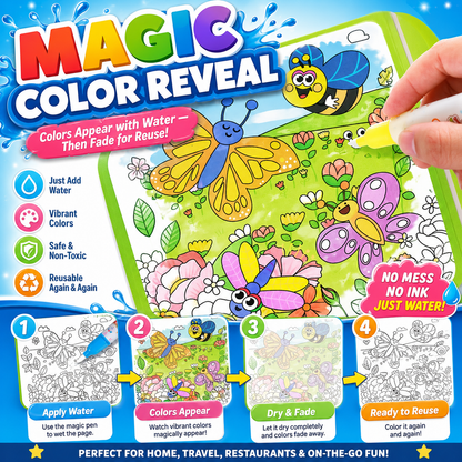 Reusable Water Painting Books for Kids