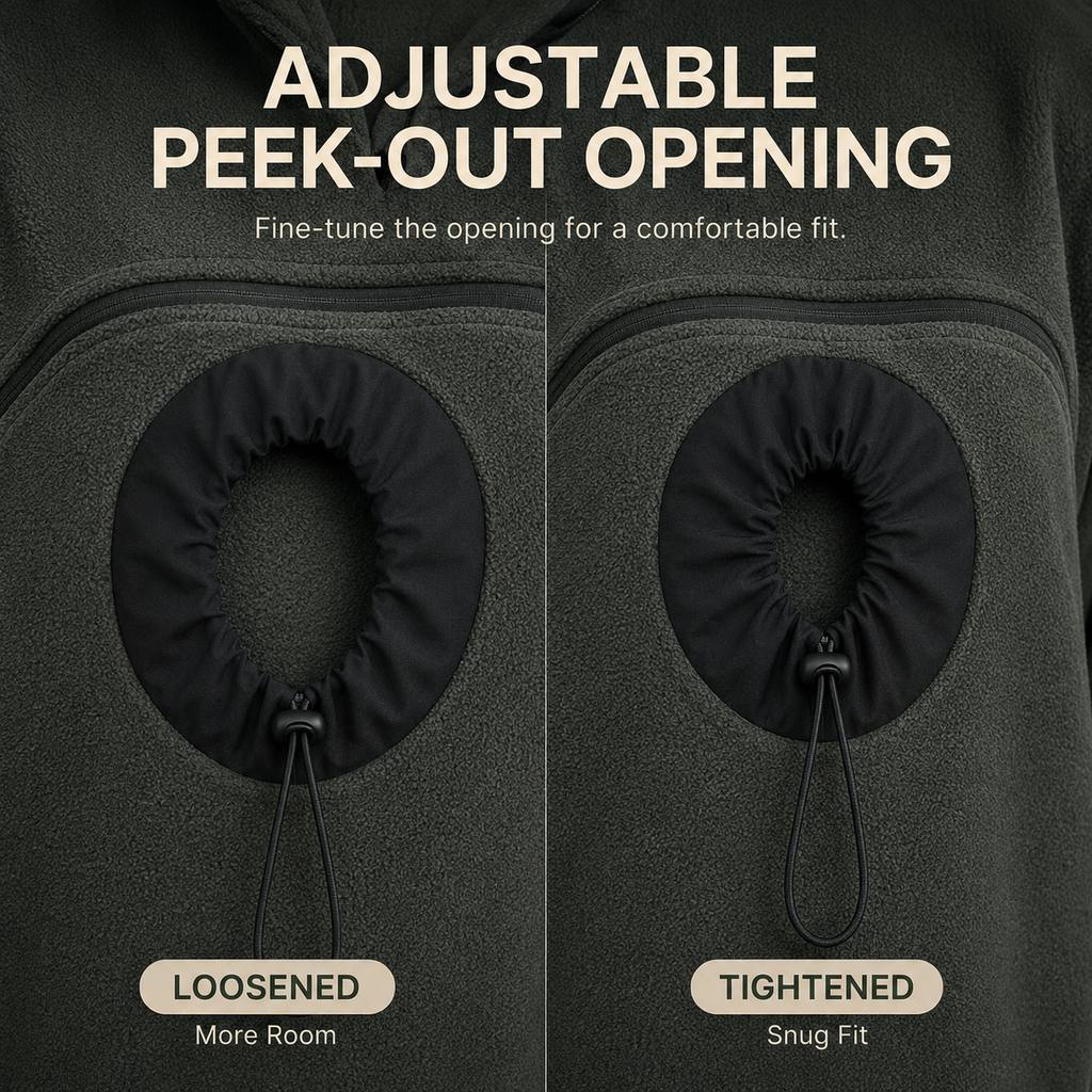 Paws in Awe Hands-Free Pet Carrier Hoodie – Cozy Front Pouch for Cats & Small Dogs at Home & Everyday Outings